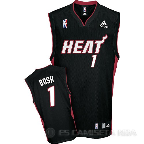 Camiseta Bosh #1 Miami Heat Negro - Haga un click en la imagen para cerrar